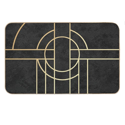 Art Deco Black Marble Bath Mat