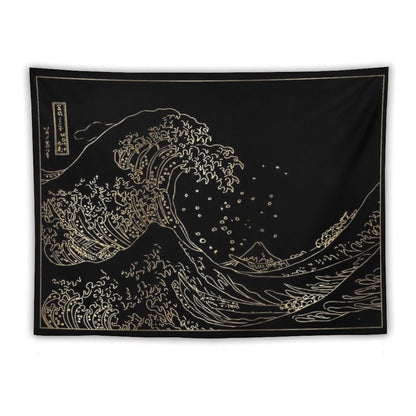 Great Wave Gold Tapestry