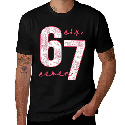 Trending Meme Saying 6 7 Men Women Kids 67 Funny  Eco-friendly Material T-Shirt