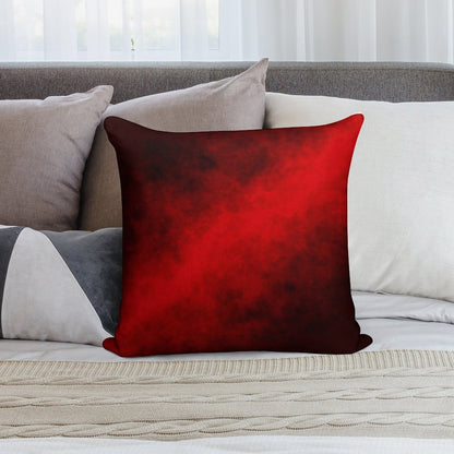 Red Smoke Soft Shrink-Resistant Throw Pillow