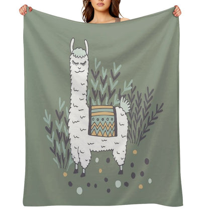 Smug Llama Throw Blanket