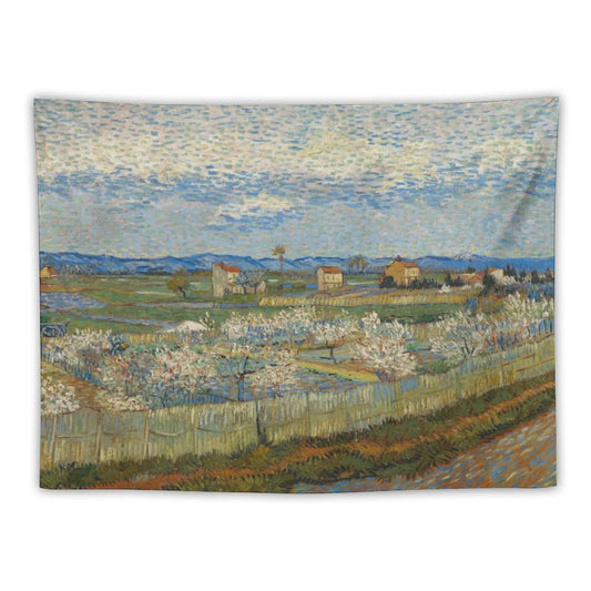 Van Gogh’s Peach Trees in Blossom Tapestry