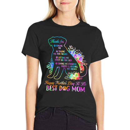 Happy Mother&#39;s Day Tie Dye To The Best Dog Mom Mothers Day T-Shirt