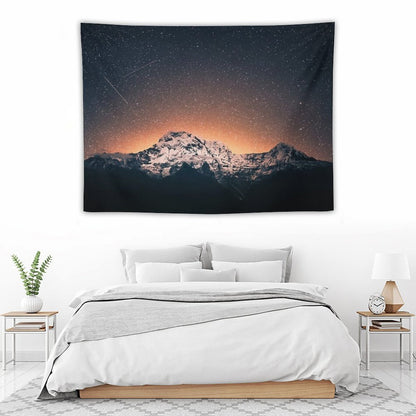 Star Mountain Milky Way Night Tapestry