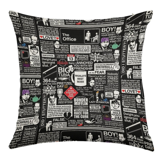 Wise Words From The Office - The Office Quotes Linen Throw Pillow Cover