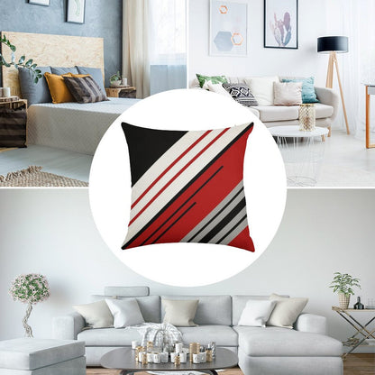 Diagonal Stripes Design Linen Throw Pillow Cover