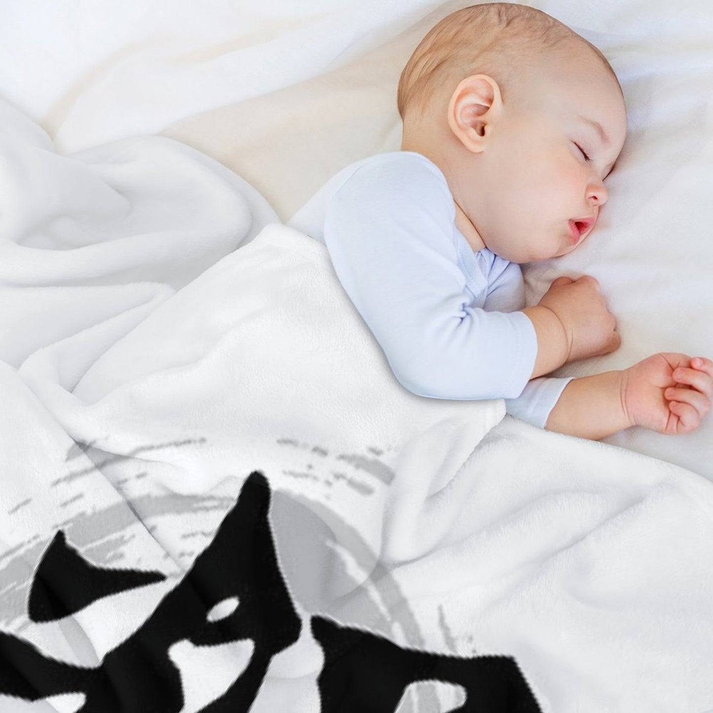 Akira Calligraphy Art Throw Blanket