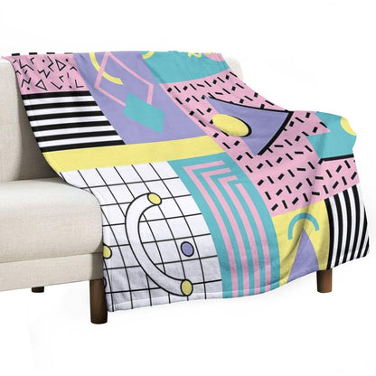 Memphis Pattern 25 - Retro 90s  80s Throw Blanket