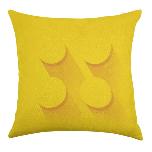 Yellow Brick Linen Throw Pillow Cover
