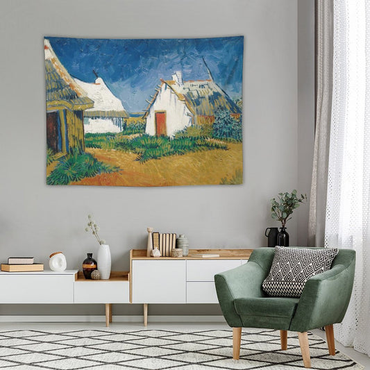Van Gogh’s White Cottages at Saintes-Maries Tapestry