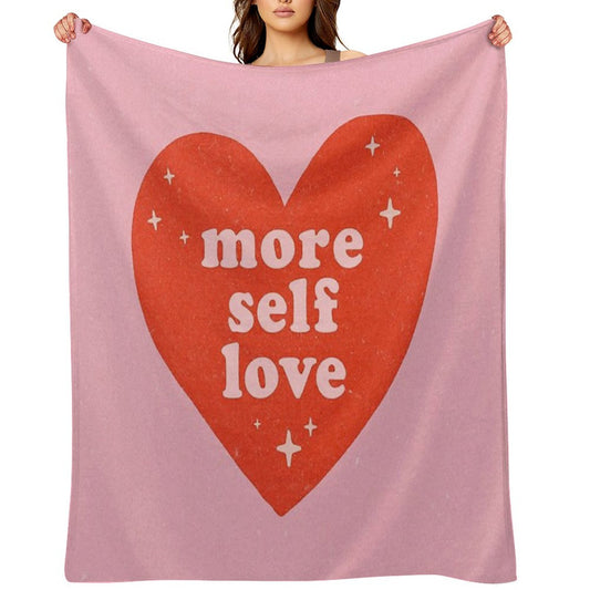 More Self Love {Pretty in Pink & Retro Red) Throw Blanket