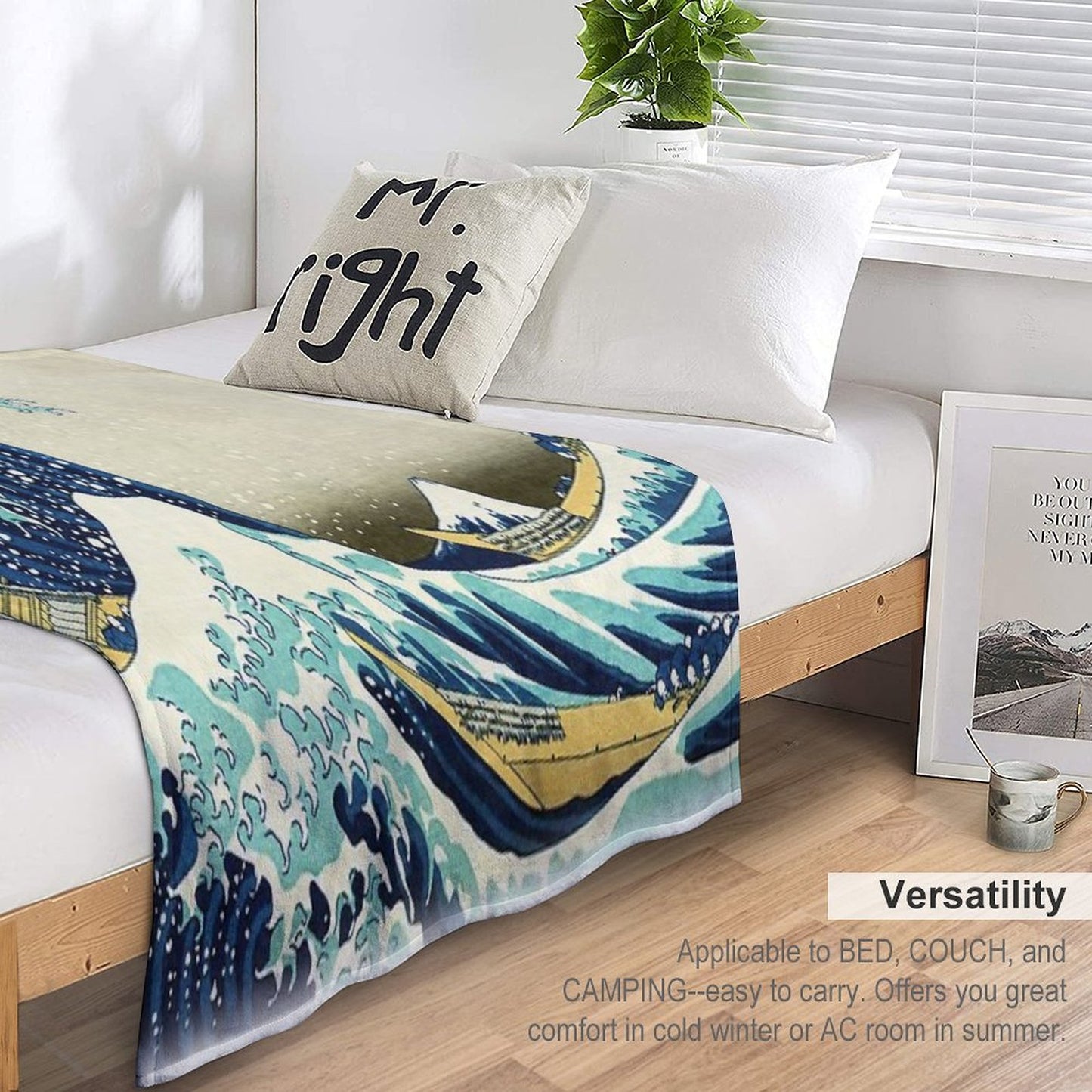 The Great Wave Off Kanagawa Throw Blanket
