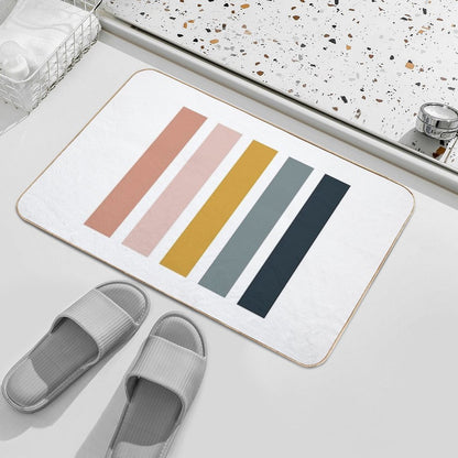 Mid-Century Modern  Neutral Terracotta Colors Bath Mat