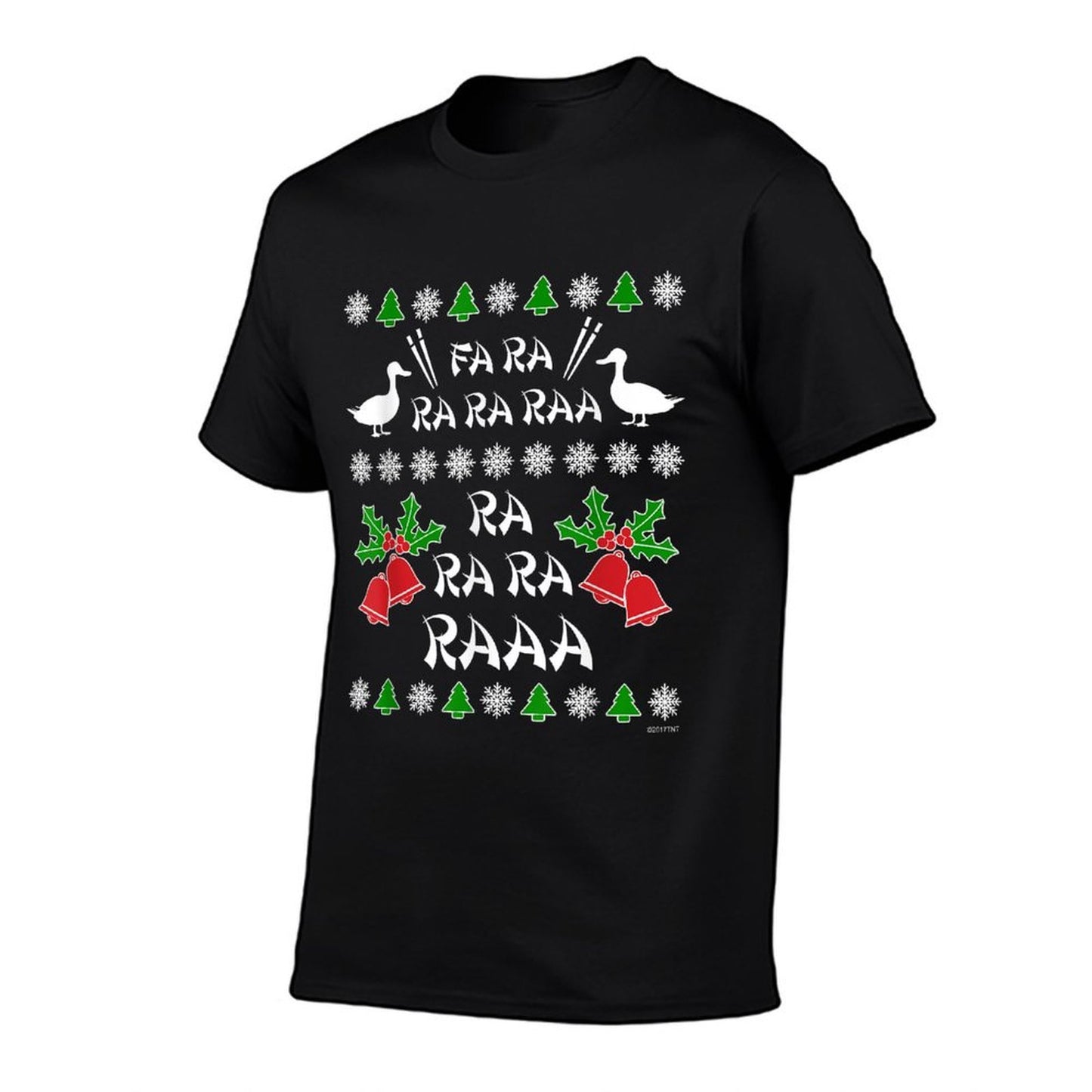 Fa Ra Ra Chinese Duck Dinner Ugly Christmas  Heathered Texture T-Shirt