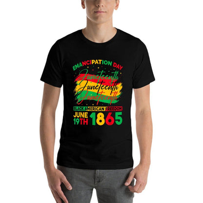 Juneteenth Black American Feedom 1865 Juneteenth Men Women  Wrinkle-resistant T-Shirt