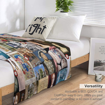 Anne Boleyn Collage Throw Blanket