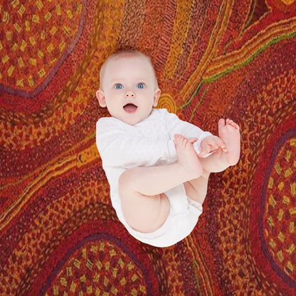 Australian Aboriginal Art Throw Blanket