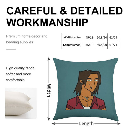 Total Drama - Alejandro Linen Throw Pillow Cover