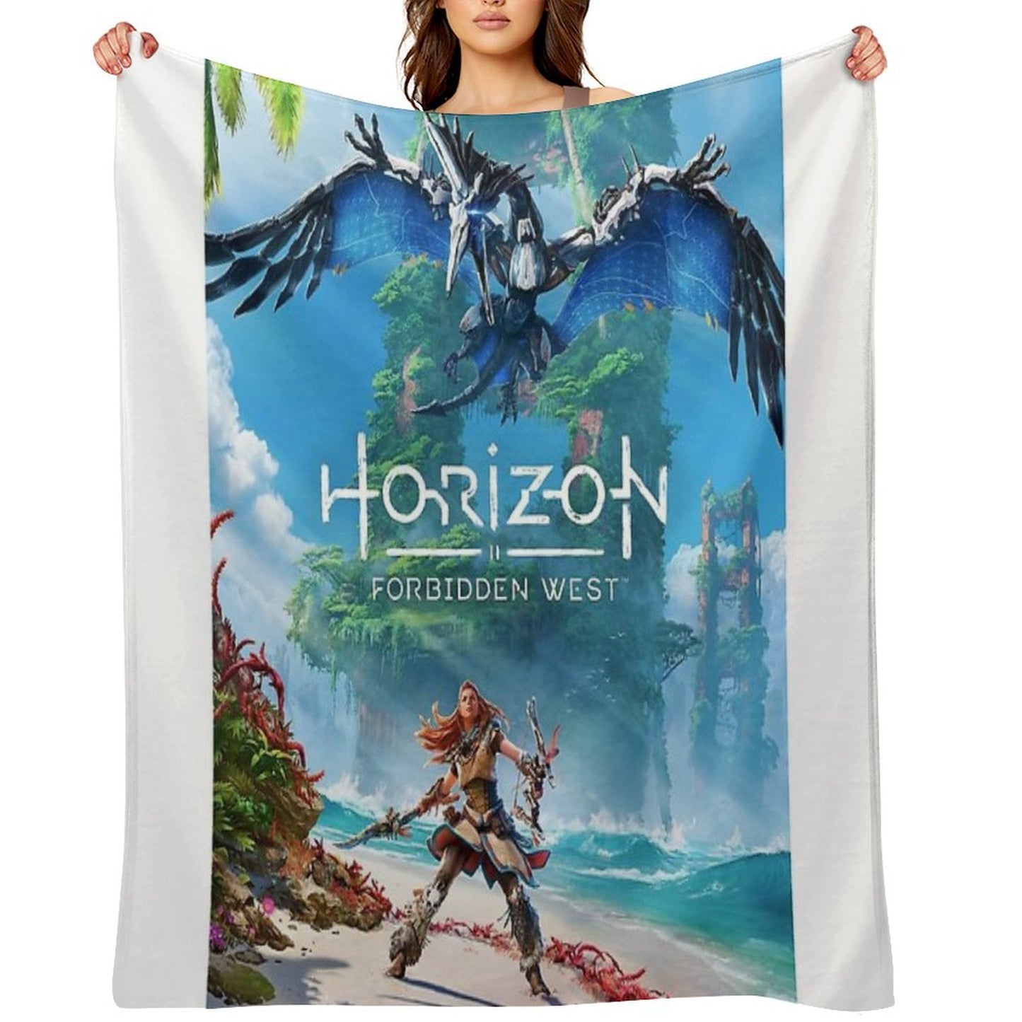 Horizon Forbidden West [poster] Throw Blanket