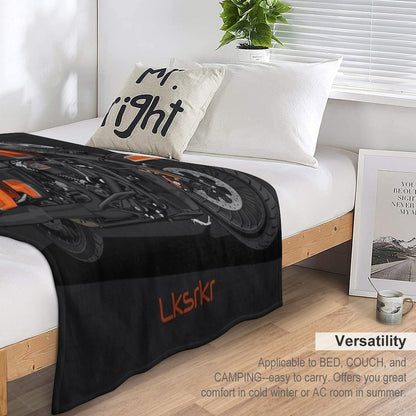Harley Davidson Artwork Throw Blanket