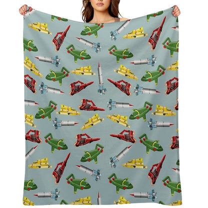 Thunderbirds Pattern Throw Blanket
