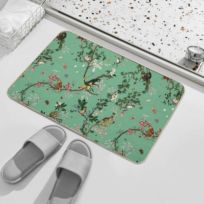 Monkey World Green Bath Mat