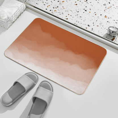 Burnt Orange Watercolor Ombre (burnt Orangewhite) Bath Mat