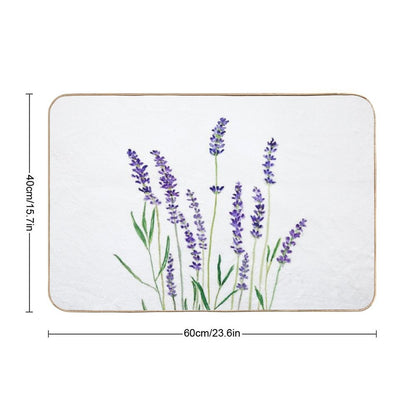 Hand Painted Purple Lavender Bath Mat