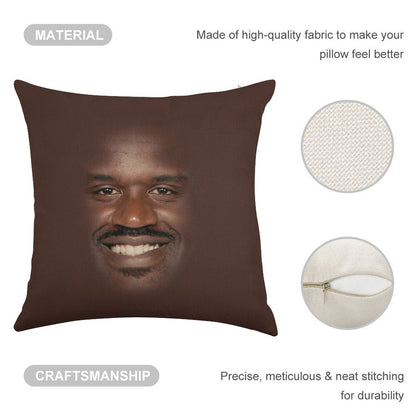 Shaq Fu Linen Throw Pillow Cover