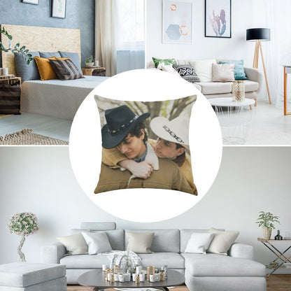 Slushy Noobz Brokeback Mountain Linen Throw Pillow Cover