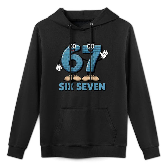 67 Six Seven 6-7 Funny Italian Brainrot Kids Gaming Meme Unisex Design Hoodie