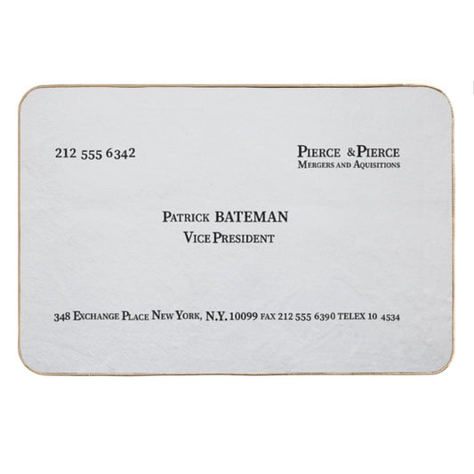 Patrick Bateman American Psycho Business Card Bath Mat
