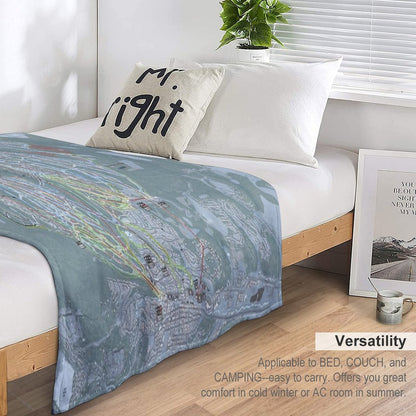 Breckenridge Resort Trail Map Throw Blanket
