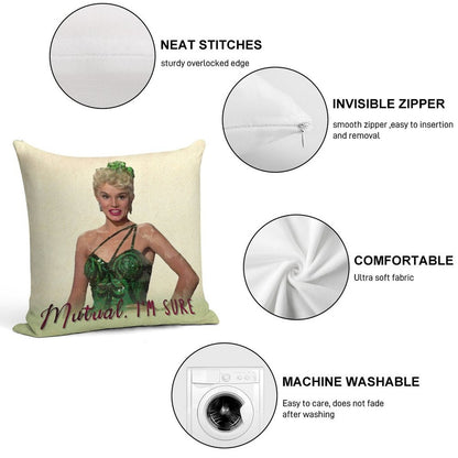 Mutual, I'm Sure - White Christmas Soft Ultra-Soft Texture Throw Pillow