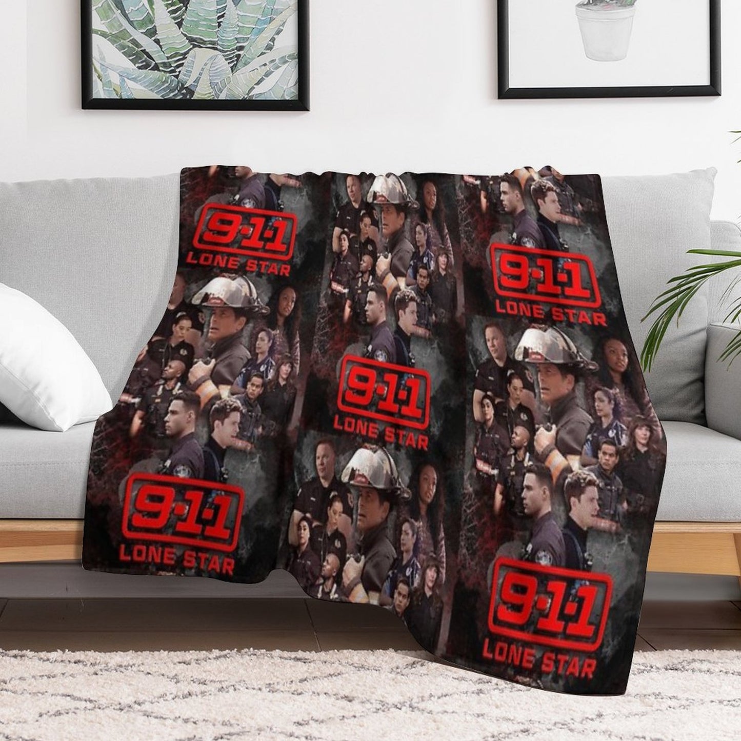 911 Lone Star - Cellular Throw Blanket