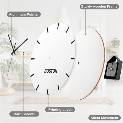 Boston Time Zone Newsroom Wall Clock Wall Clock
