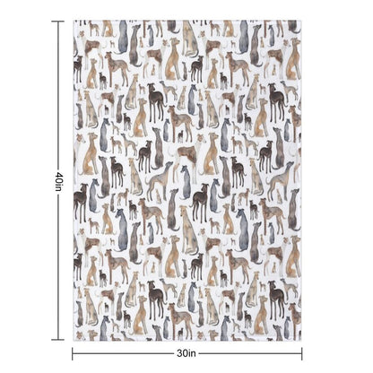 Greyhounds, Wippets And Lurcher Dogs! Throw Blanket