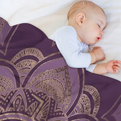 Reiki Cho Ku Rei - Pastel And Gold Throw Blanket