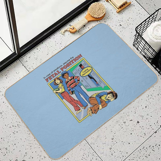 Assume The Fetal Position  High-Traffic Bath Mat