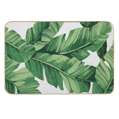 Tropical Banana Leaves Bath Mat