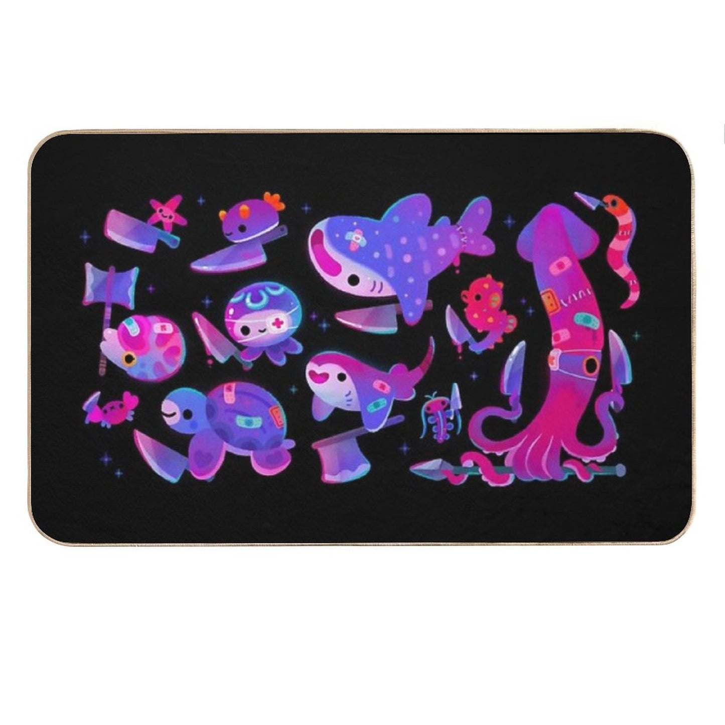 Stabby Marine Life Bath Mat