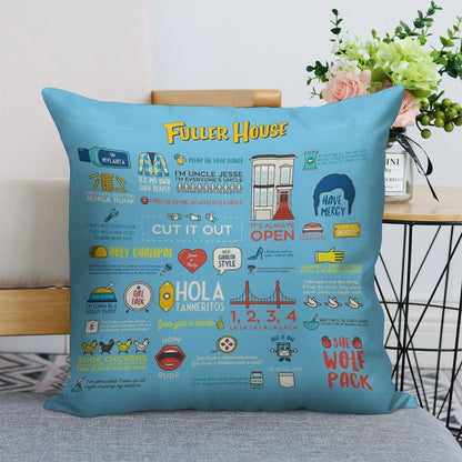 Fuller House Quotes Linen Throw Pillow Cover