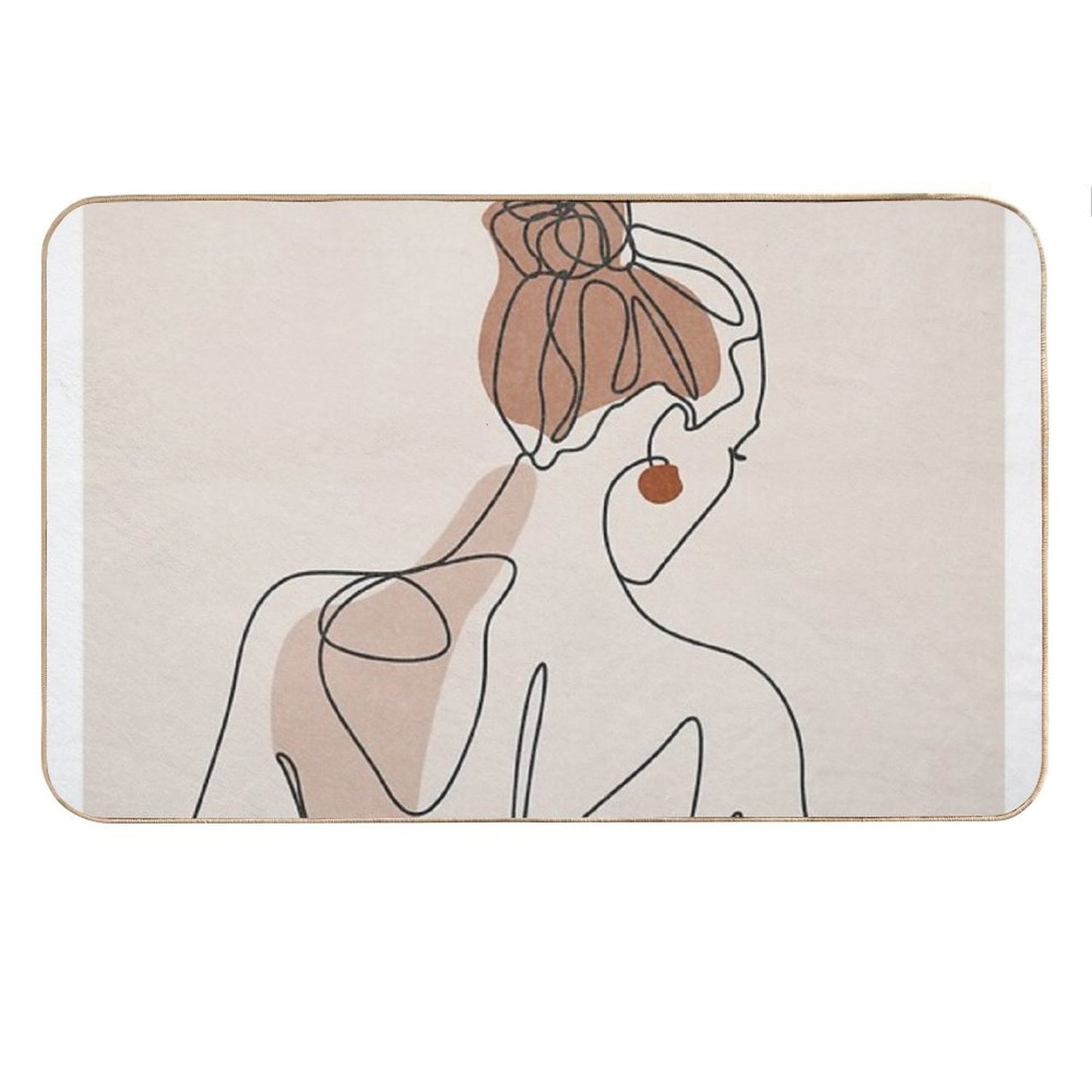 Line Woman Body Bath Mat