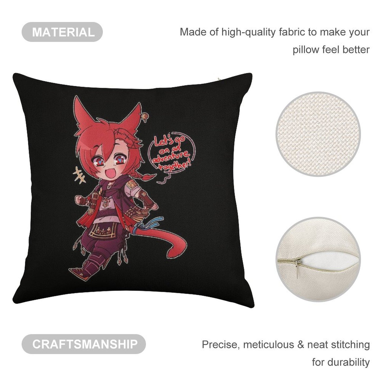 G'raha Tia, At Your Service Linen Throw Pillow Cover