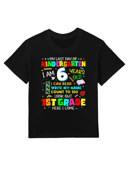 Kids My Last Day Of Kindergarten Graduation Grad Kids Boys Girls Kids T-Shirt