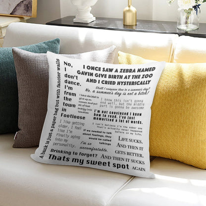 New Girl Nick Miller Quotes Soft Washable Throw Pillow