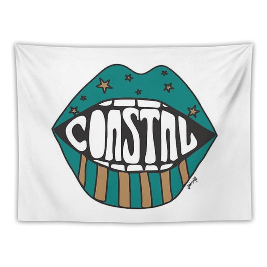 Coastal Carolina Funky Lips Tapestry