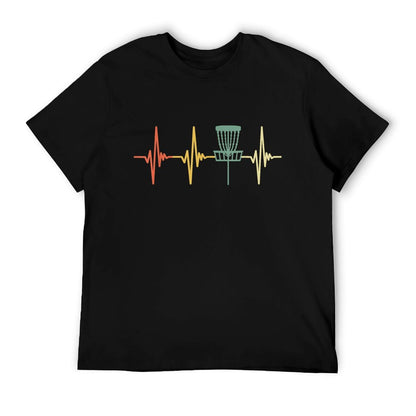 Vintage Disc Golf Retro Heartbeat Gift Disc Golf T-Shirt
