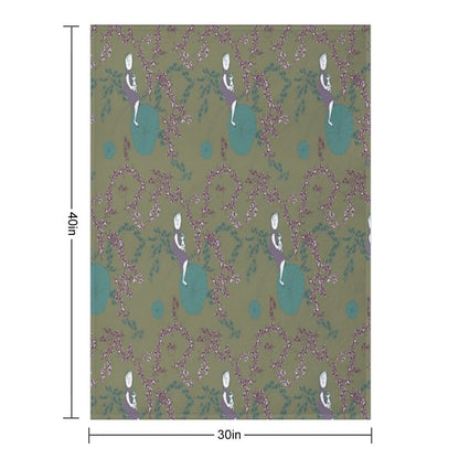 My Cat And I Riding Our Bikes Throw Blanket