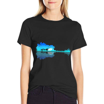 Guitar Lake Shadow Love Guitar Musician T-Shirt